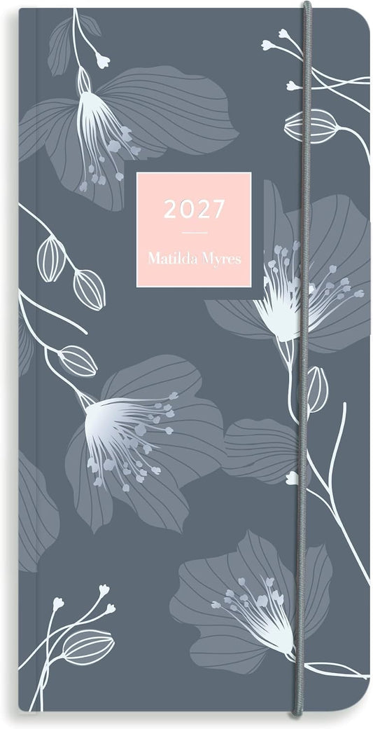 Grauer schmaler Wochenplaner 2027