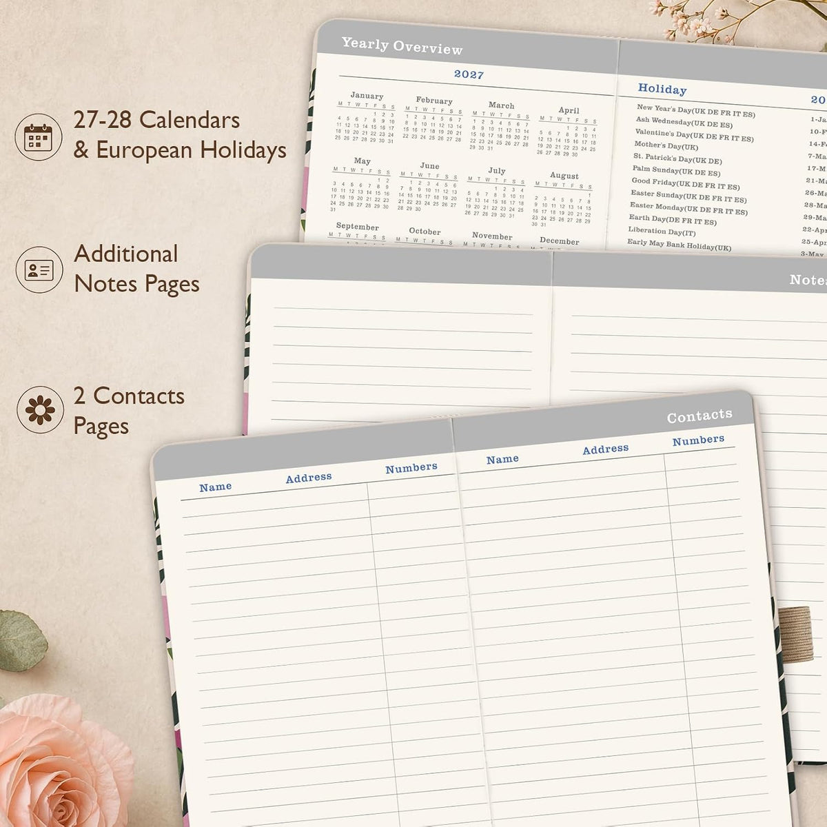 Blumiger Taschenkalender 2027