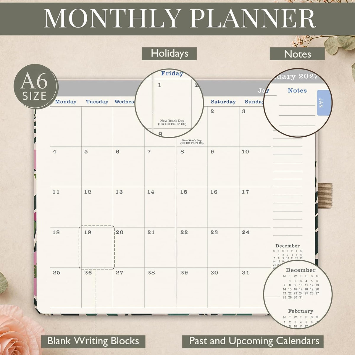 Blumiger Taschenkalender 2027