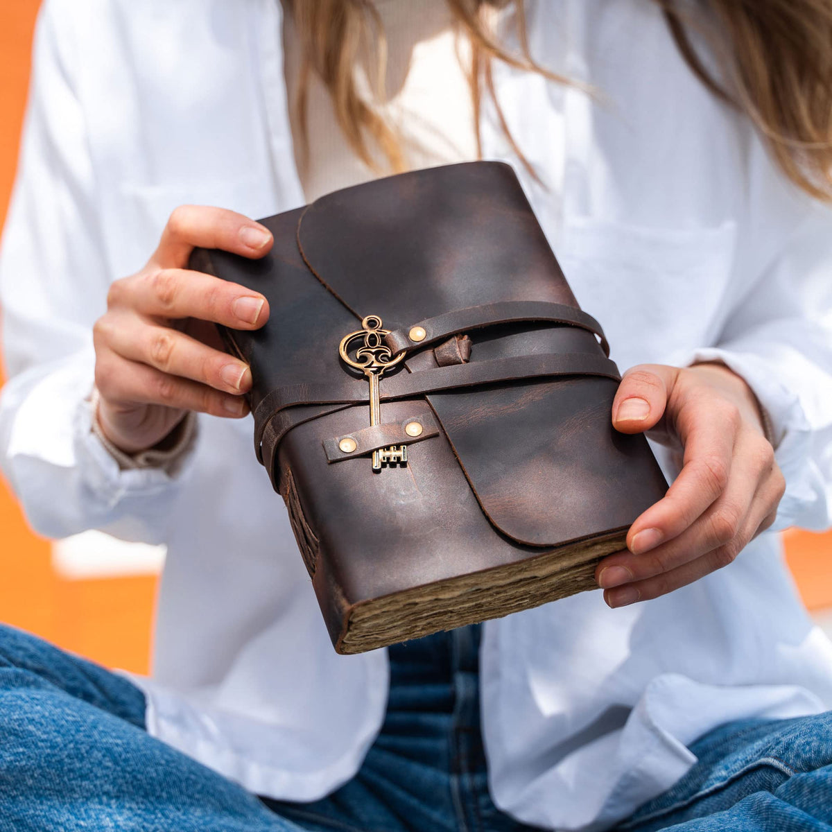 Vintage Key Leather Journal