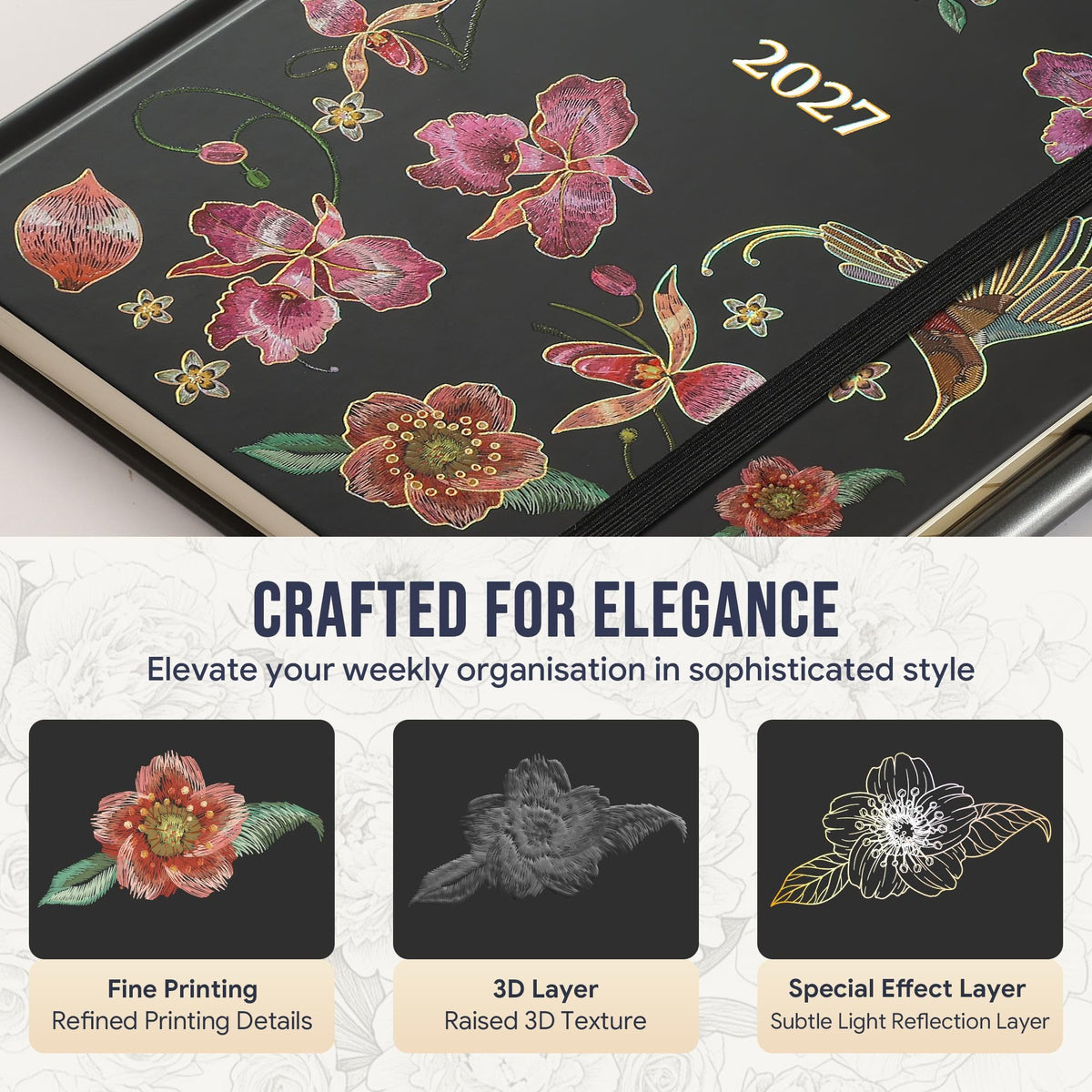 2027 Weekly Diary – Colour & Layout Options