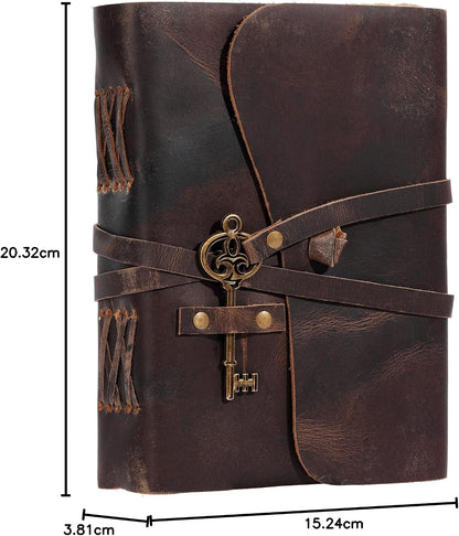Vintage Key Leather Journal