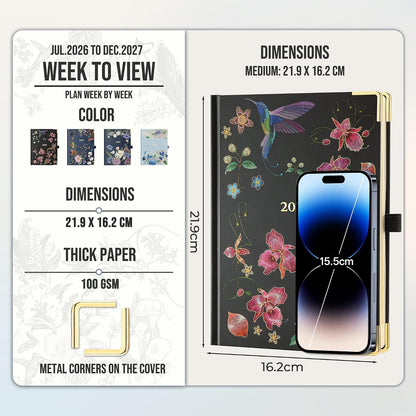 2027 Weekly Diary – Colour & Layout Options