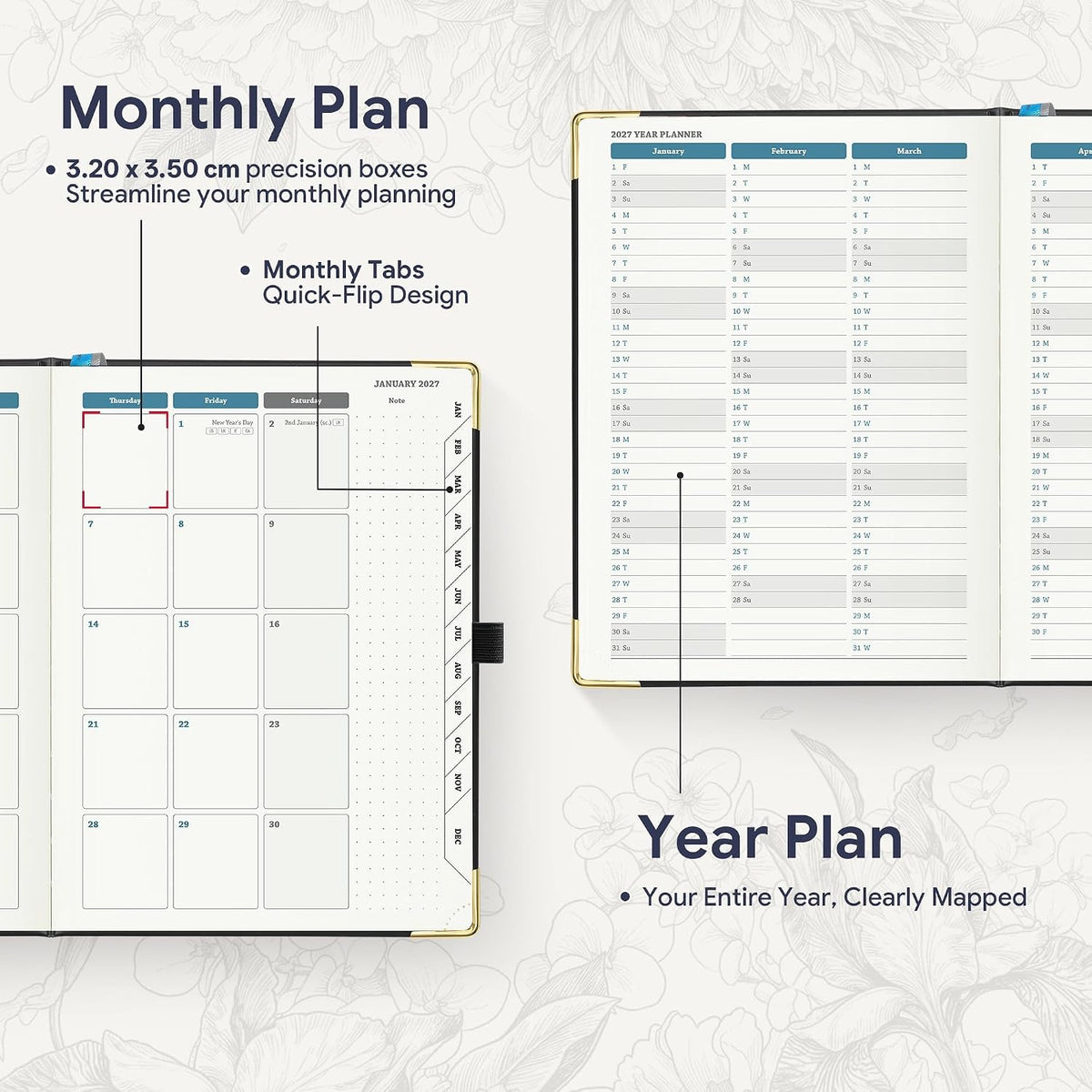 2027 Weekly Diary – Colour & Layout Options