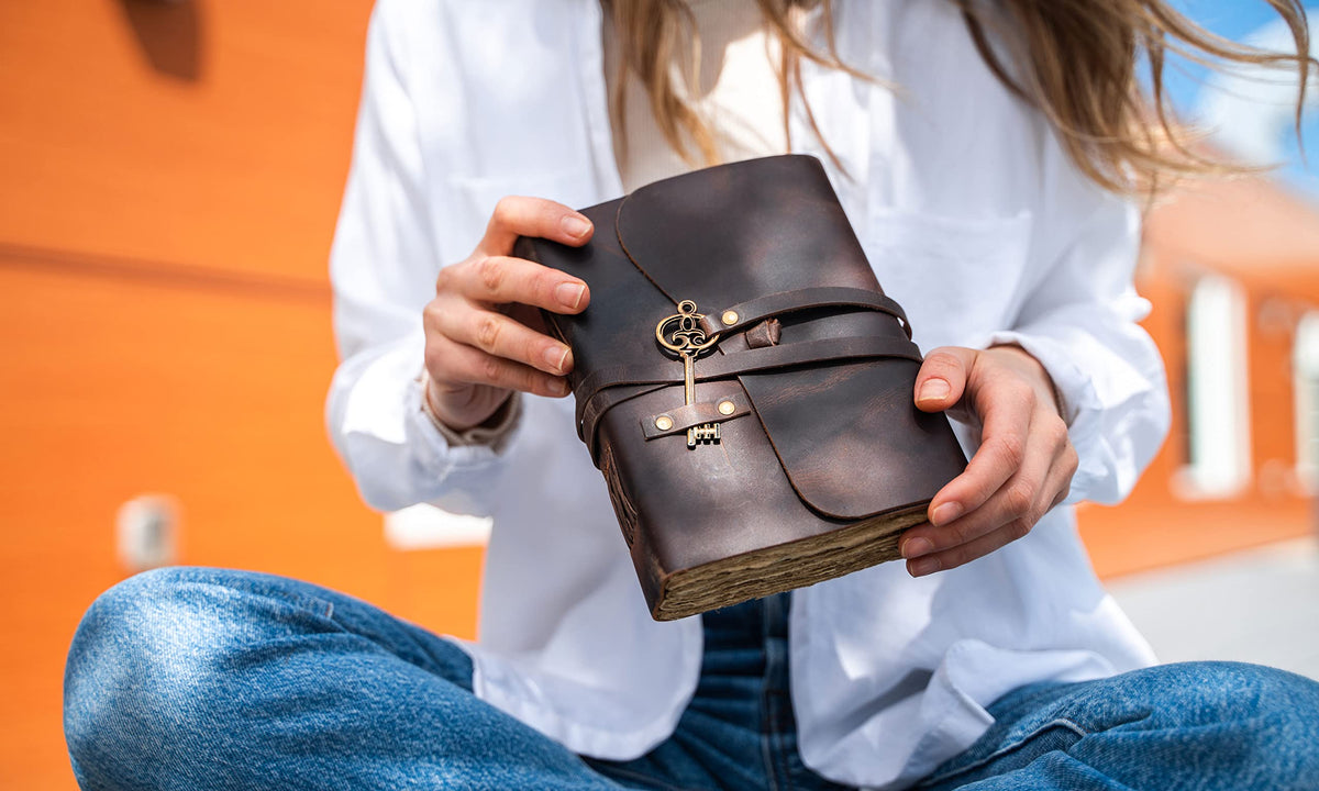 Vintage Key Leather Journal