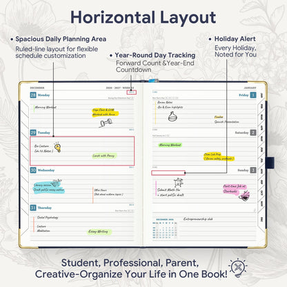 2027 Weekly Diary – Colour & Layout Options