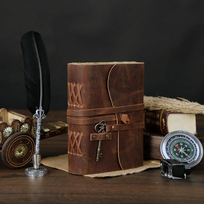 Vintage Key Leather Journal