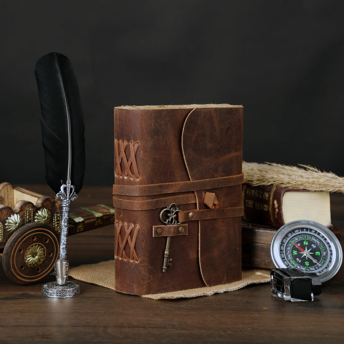 Vintage Key Leather Journal