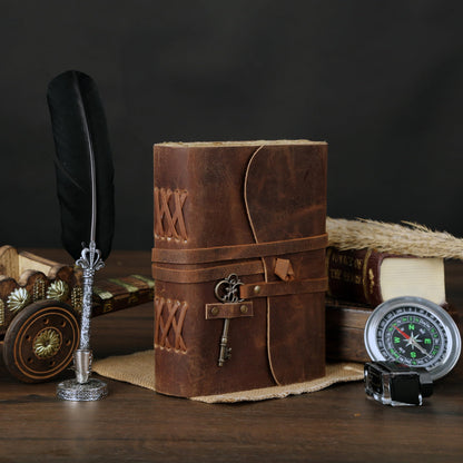 Vintage Key Leather Journal