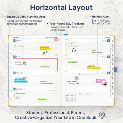 2027 Weekly Diary – Colour & Layout Options