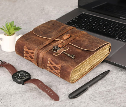 Vintage Key Leather Journal