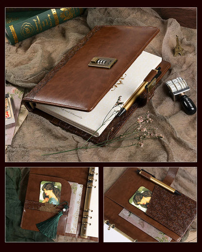 Notizbuch mit Retro-Schloss