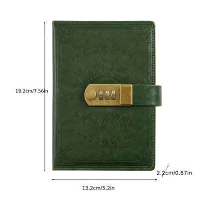 Abschließbares Notizbuch aus Leder, A5