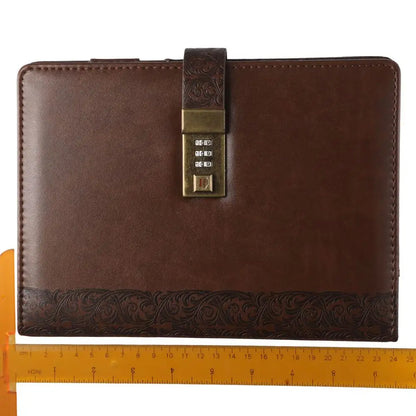Brown Lockable Ring Journal