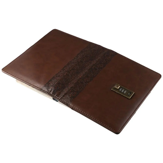 Brown Lockable Ring Journal