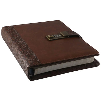 Brown Lockable Ring Journal