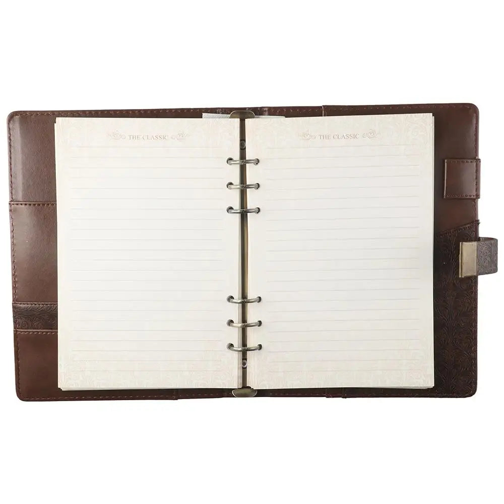 Brown Lockable Ring Journal