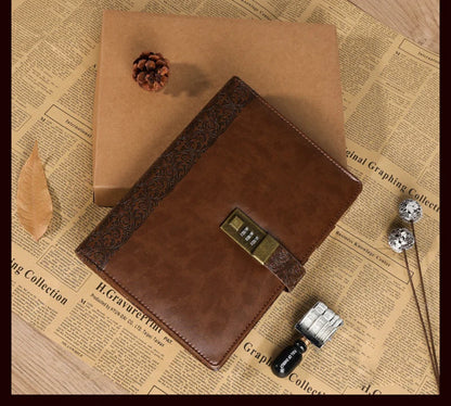 Notizbuch mit Retro-Schloss
