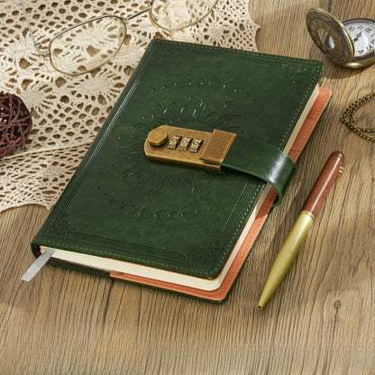 Abschließbares Notizbuch aus Leder, A5